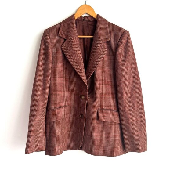 Houndstooth Boxy Blazer